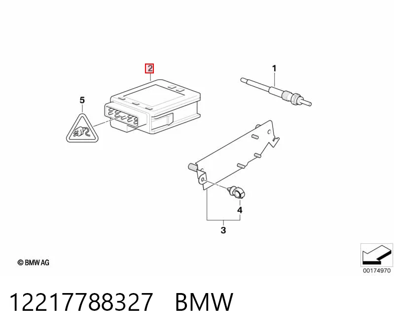 12217788327 BMW Relé de bujías incandescentes