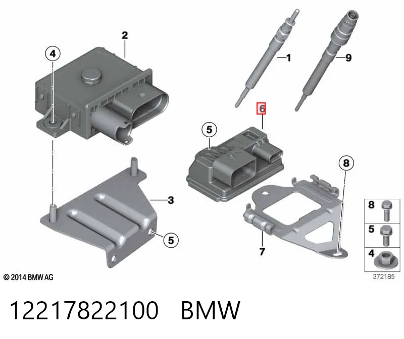 12217822100 BMW Relé de bujías incandescentes