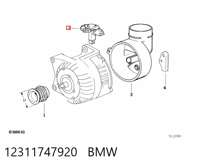 12311747920 BMW Regulador alternador