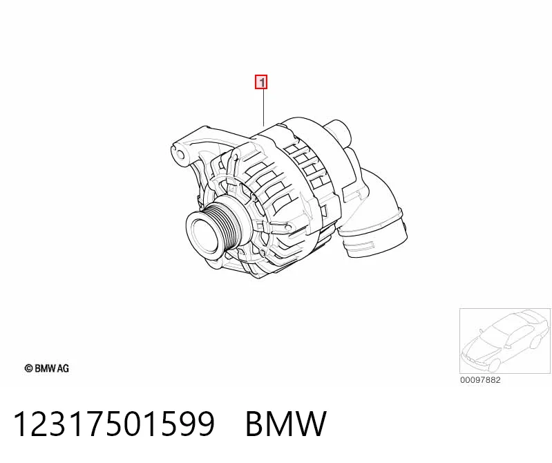 12317501599 BMW Alternador de coche