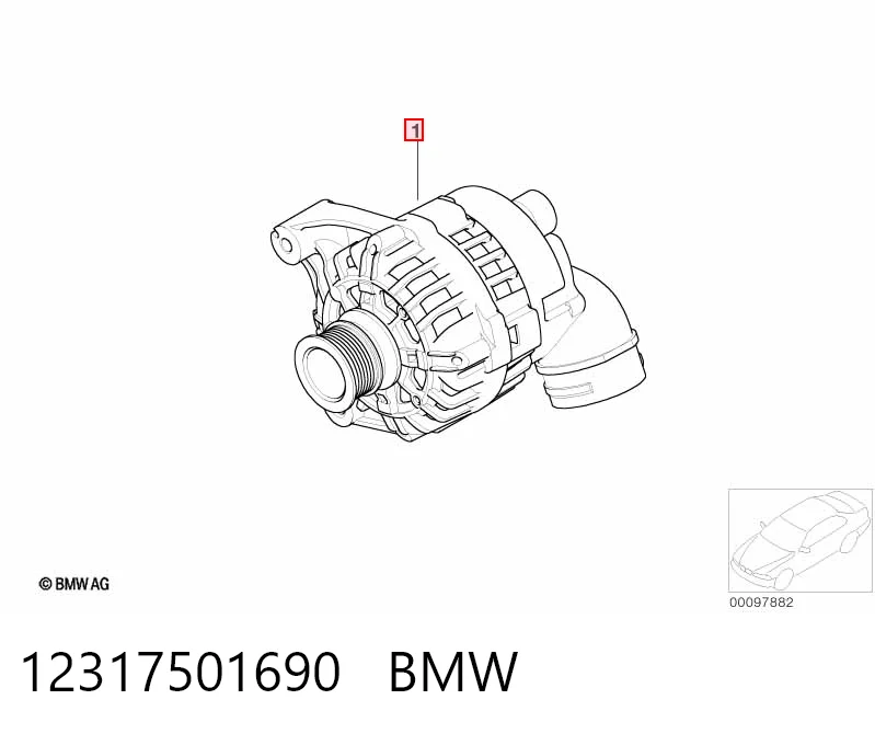 12317501690 BMW Alternador de coche