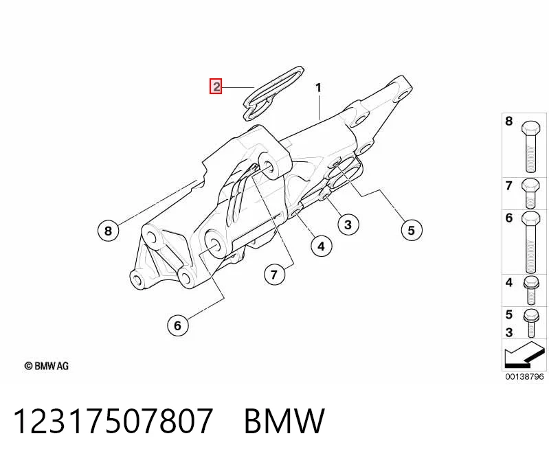 12317507807 BMW Junta del adaptador del enfriador de aceite