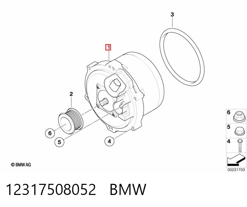 12317508052 BMW Alternador de coche