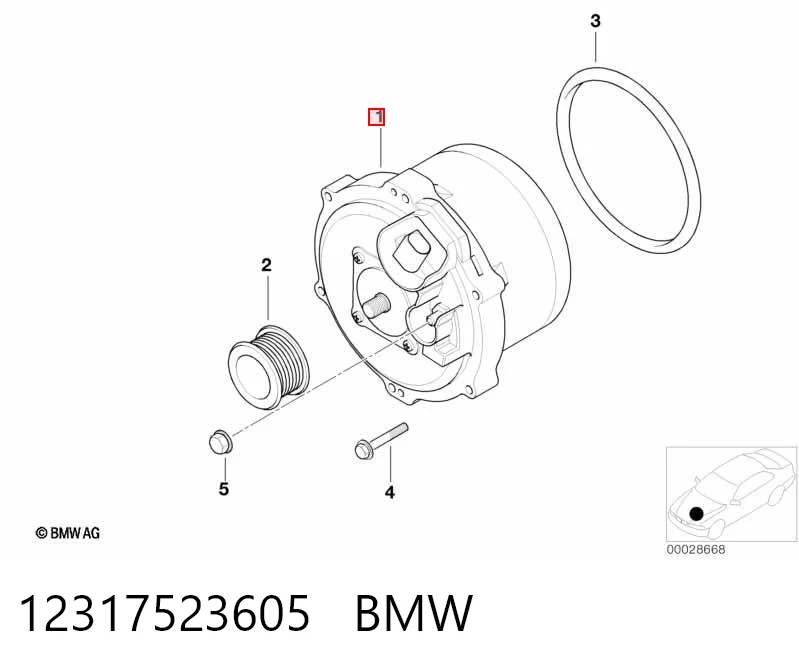 Alternador 12317523605 BMW