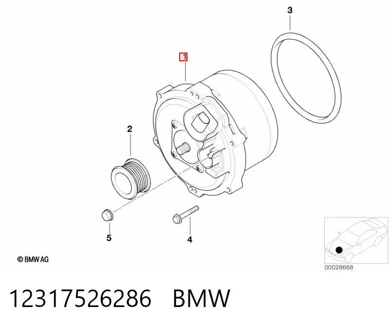 12317526286 BMW Alternador de coche