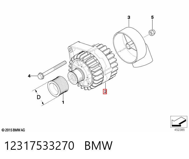 12317533270 BMW Alternador de coche