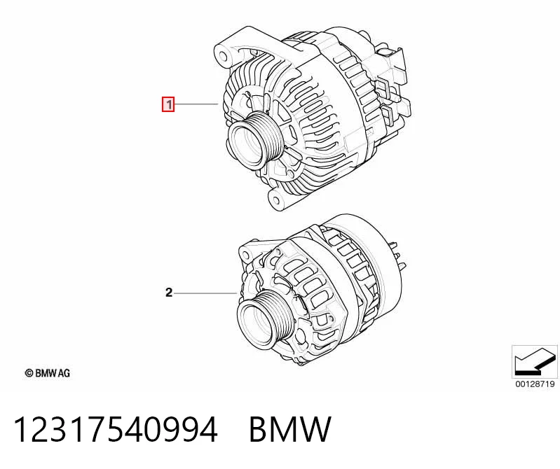 12317540994 BMW Alternador de coche