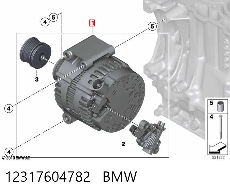 12317604782 BMW Alternador de coche