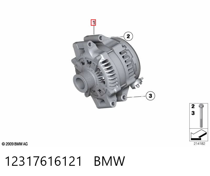 12317616121 BMW Alternador de coche