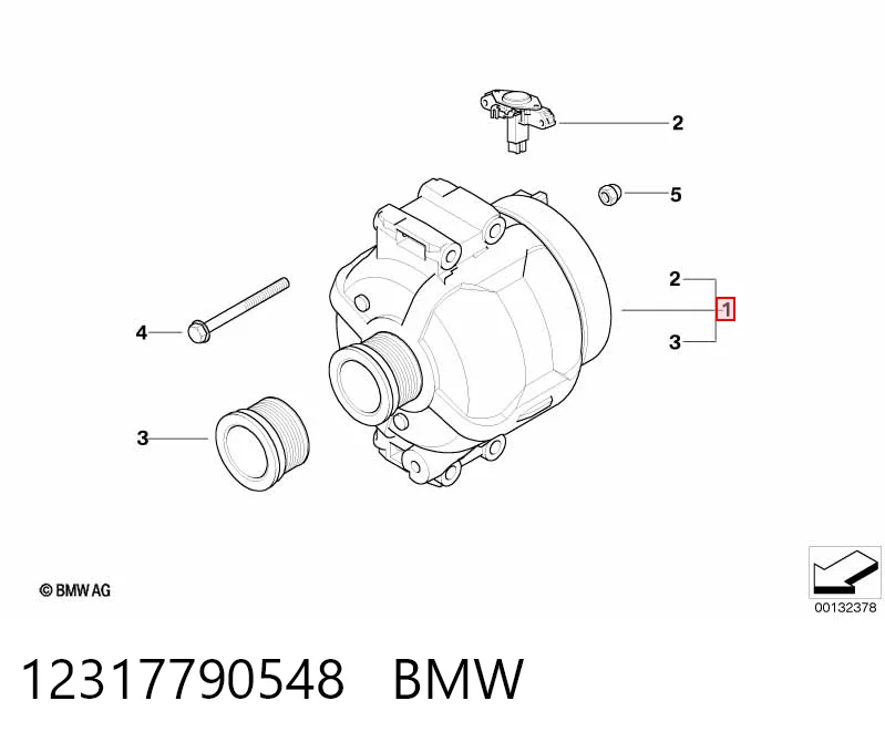 12317790548 BMW Alternador de coche