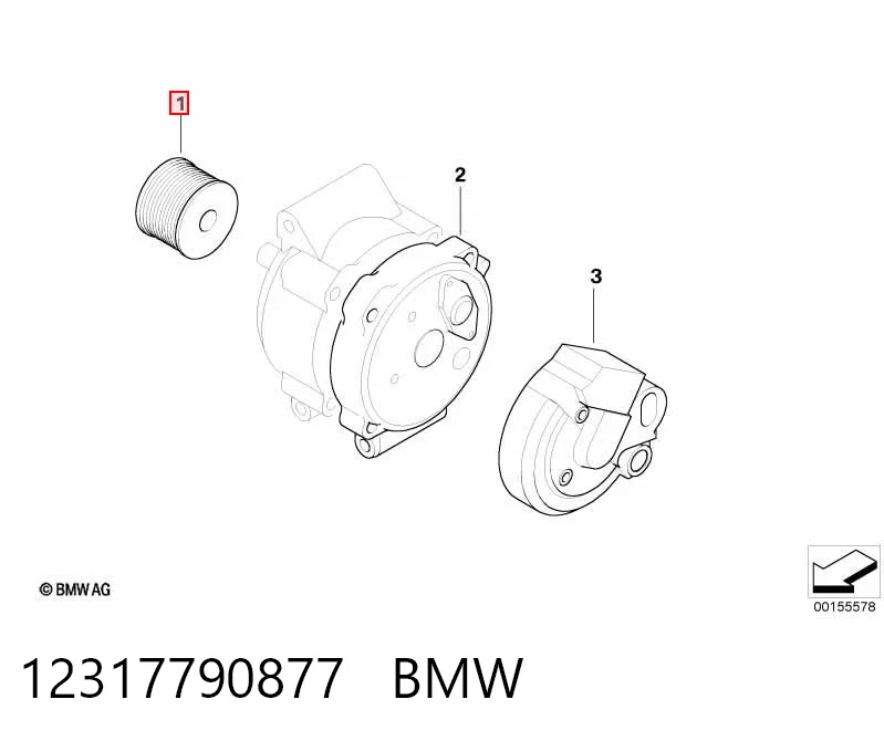 Polea de alternador para Mini Cooper  (R50, R53)