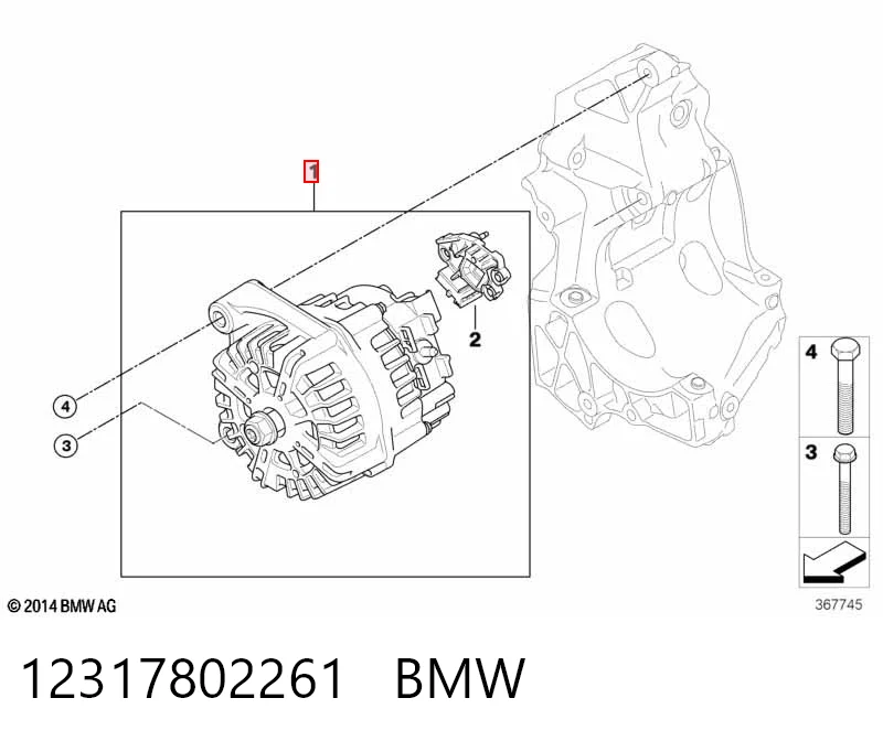 12317802261 BMW Alternador de coche