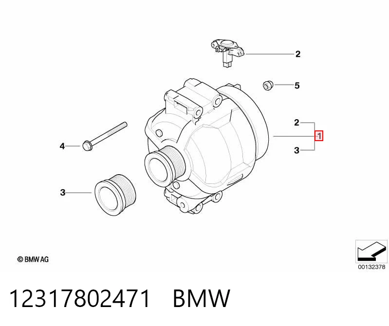 12317802471 BMW Alternador de coche