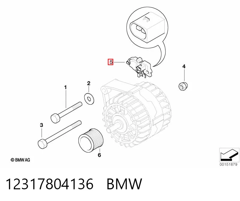 Regulador del alternador 12317804136 BMW