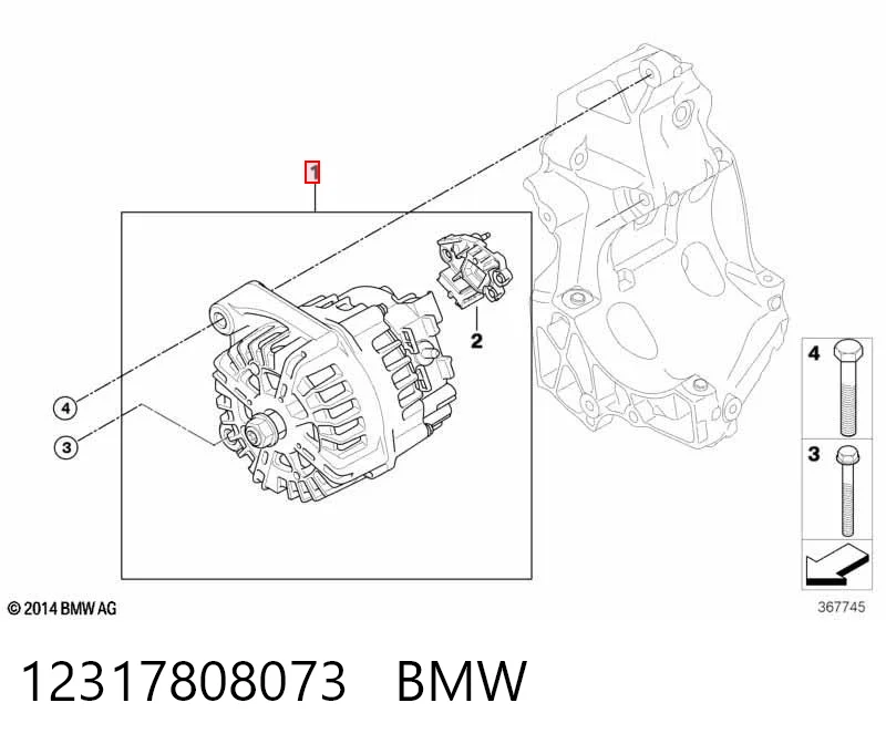 12317808073 BMW Alternador de coche