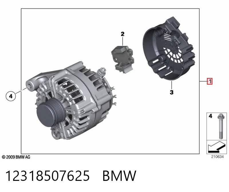 12318507625 BMW Alternador de coche