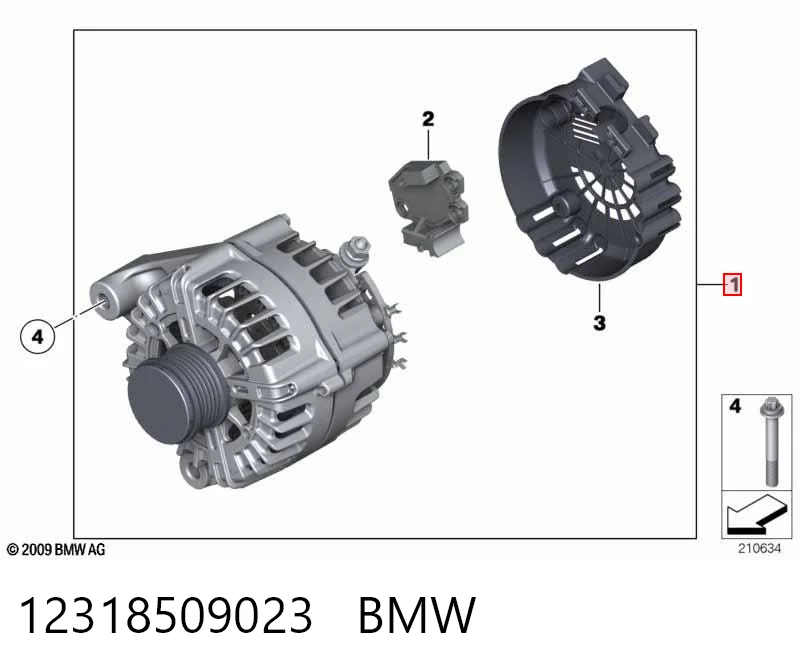 12318509023 BMW Alternador de coche