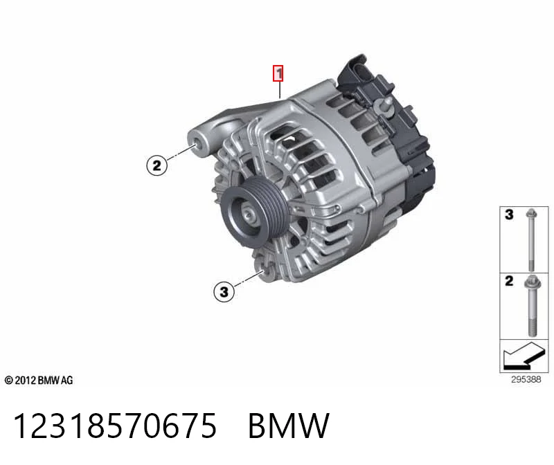 12318570675 BMW Alternador de coche