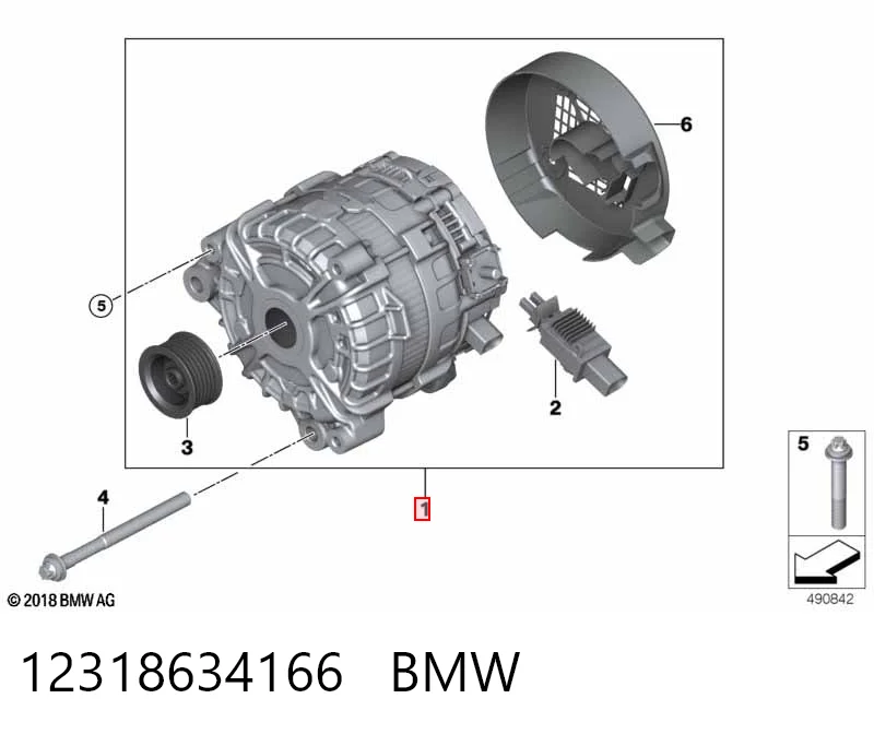 12318634166 BMW Alternador de coche