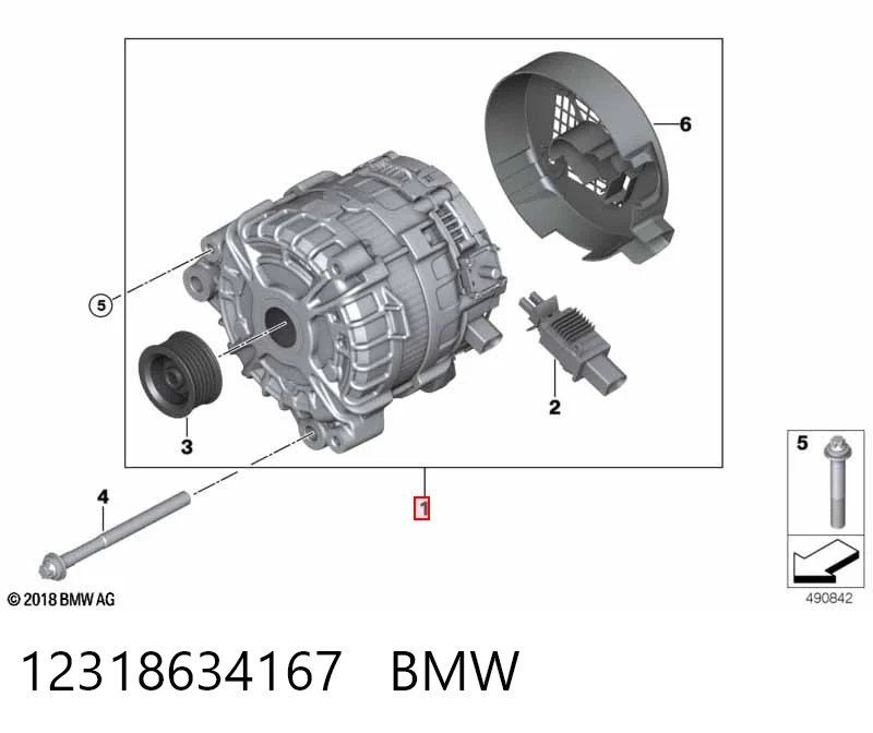 12318634167 BMW Alternador de coche