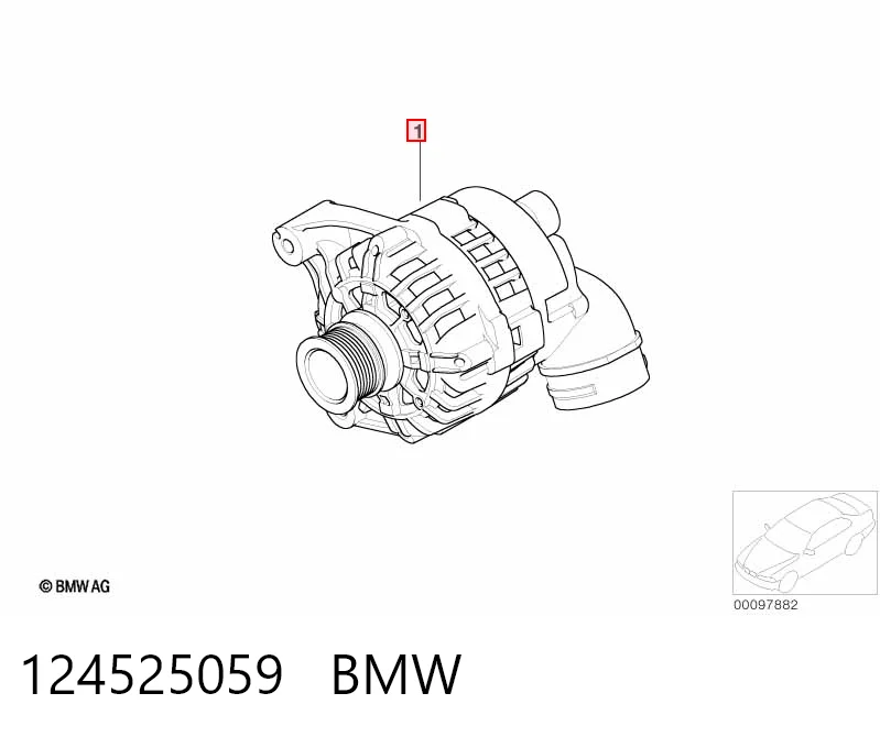 124525059 BMW Alternador de coche