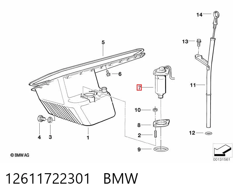 12611722301 BMW Sensor de nivel de aceite
