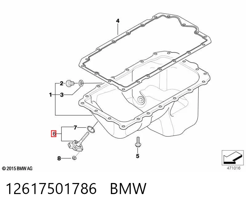 12617501786 BMW Sensor de nivel de aceite