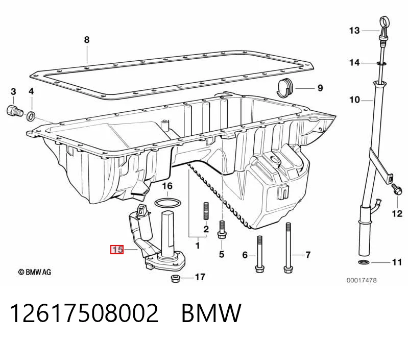 12617508002 BMW Sensor de nivel de aceite