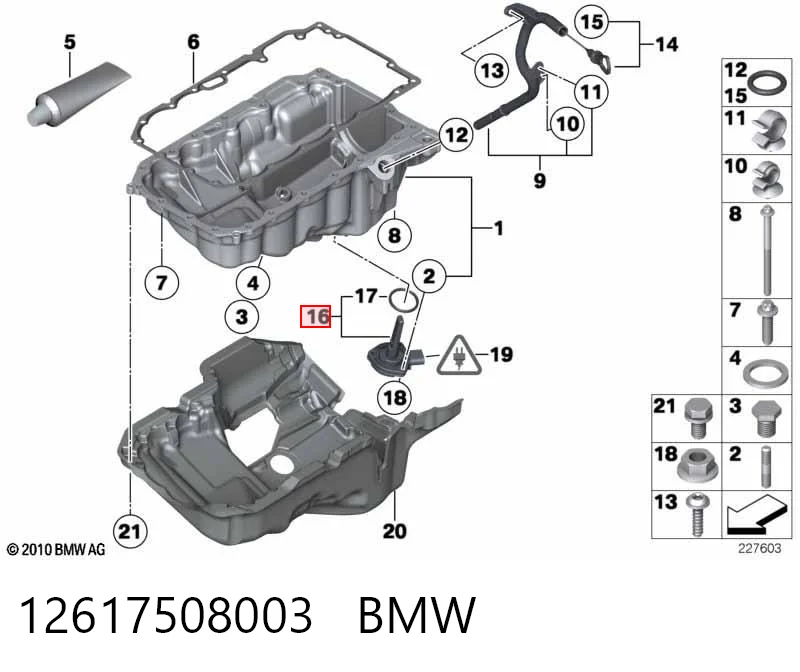 12617508003 BMW Sensor de nivel de aceite
