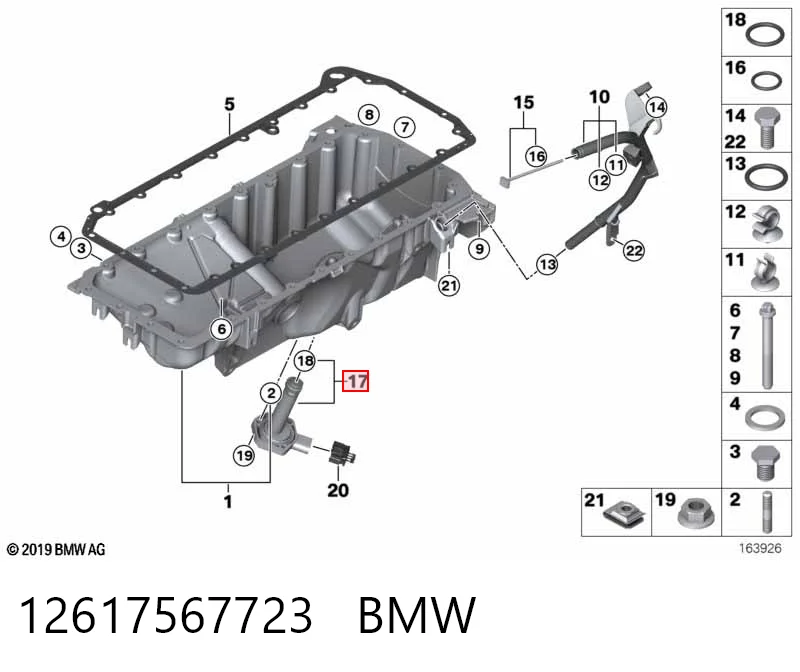 12617567723 BMW Sensor de nivel de aceite
