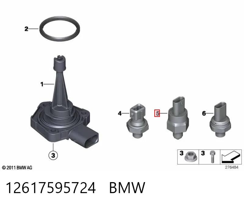 12617595724 BMW Indicador de presión del aceite