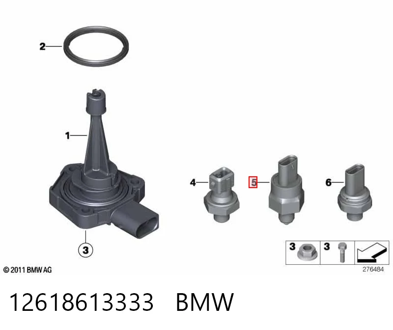 12618613333 BMW Indicador de presión del aceite