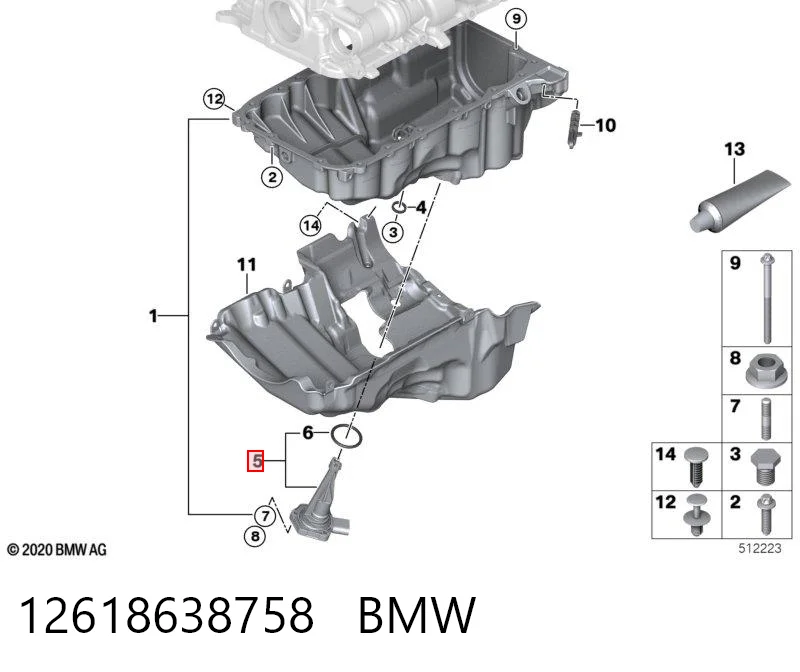 12618638758 BMW Sensor de nivel de aceite