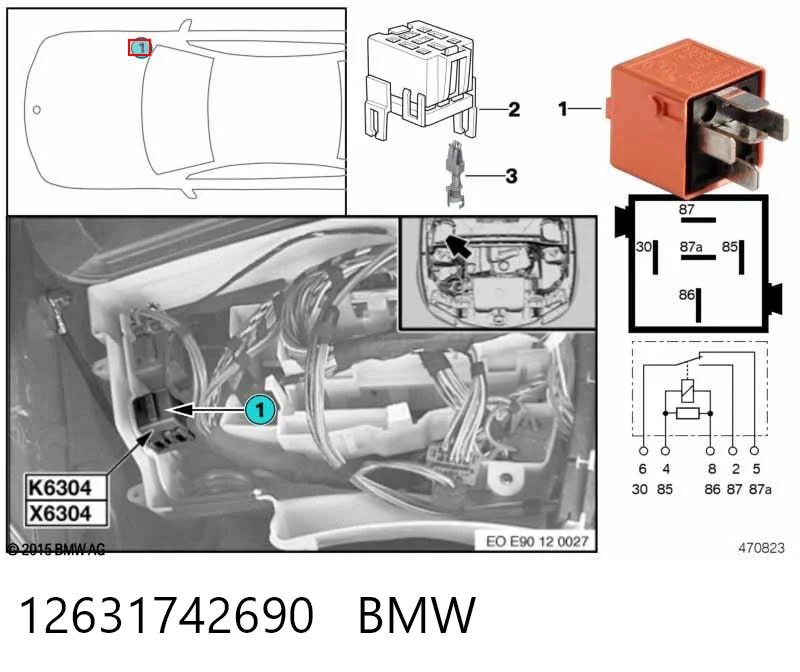 12631742690 BMW Relé eléctrico multifuncional