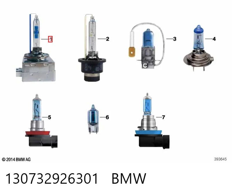 130732926301 BMW Bombilla de xenón