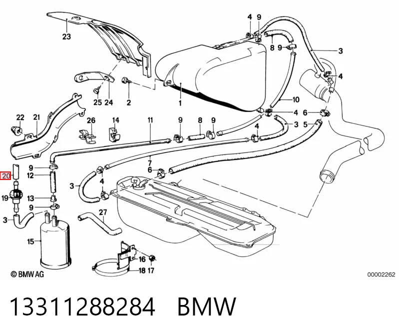 13311288284 BMW Sensor temperatura refrigerante