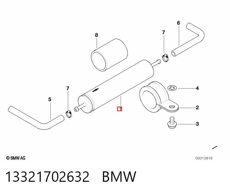13321702632 BMW Filtro de gasolina