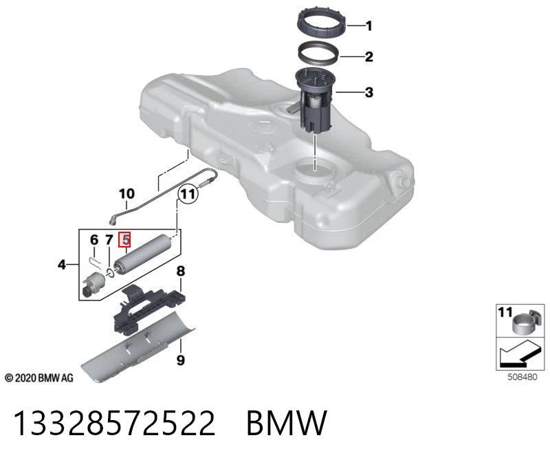13328572522 BMW Filtro de gasolina
