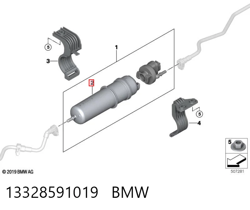 Filtro de combustible para BMW 3 G20, G80, G28