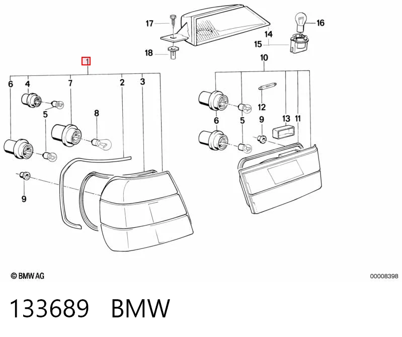 133689 BMW Piloto trasero exterior izquierdo