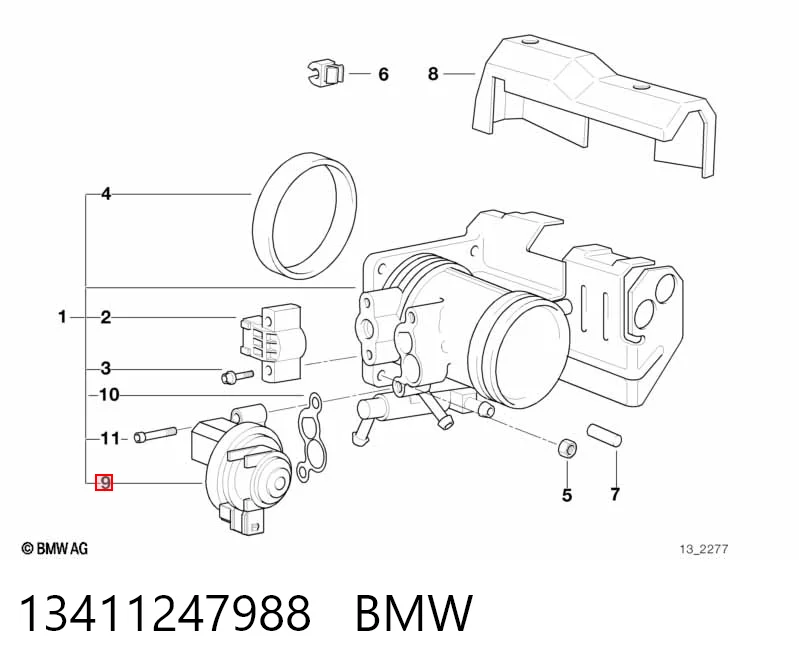 13411247988 BMW Regulador de ralentí