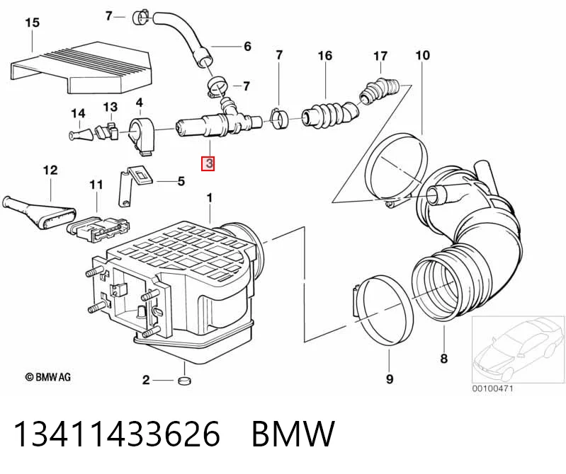 13411433626 BMW Regulador de ralentí