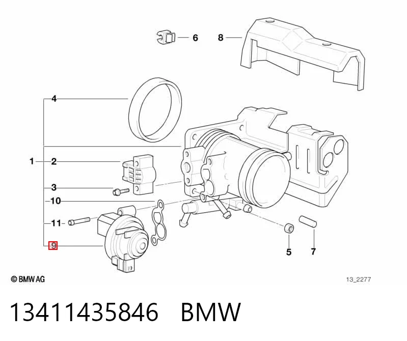 13411435846 BMW Regulador de ralentí