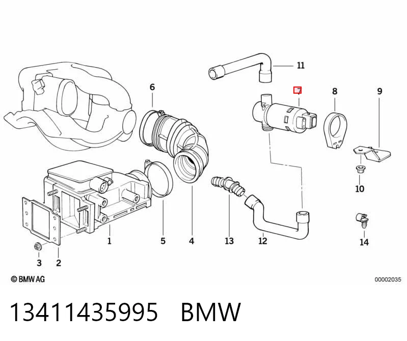 13411435995 BMW Regulador de ralentí