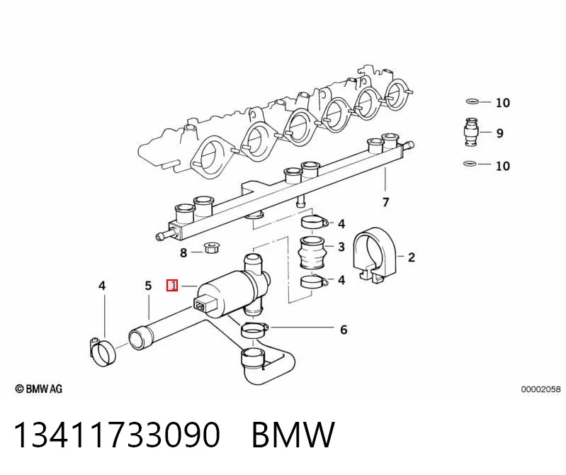 13411733090 BMW Regulador de ralentí
