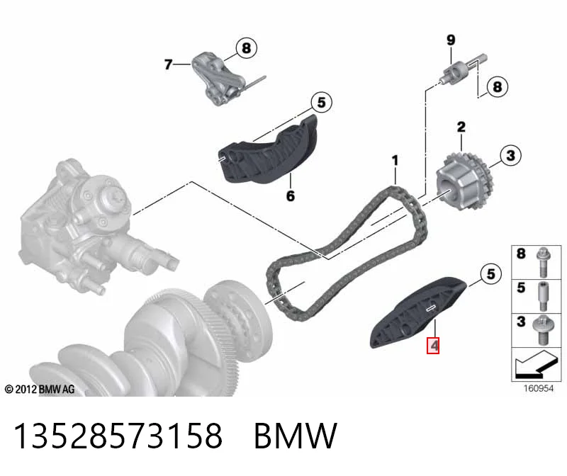 13528573158 BMW Tensor inferior de la cadena de distribución