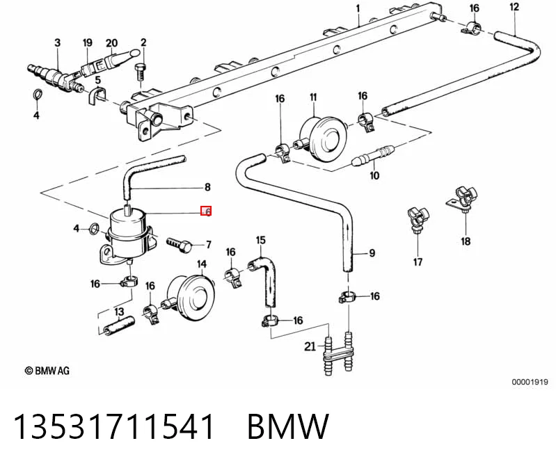13531711541 BMW Válvula reguladora de presión