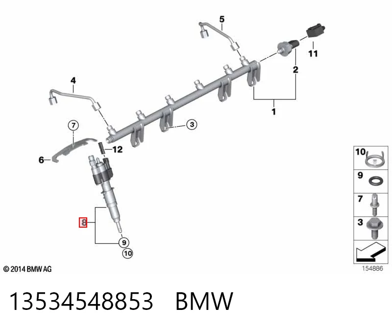 13534548853 BMW Inyector de combustible