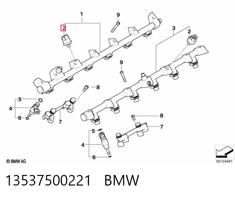 13537500221 BMW Sensor de presión de combustible