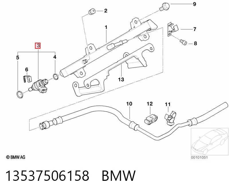 13537506158 BMW Inyector de combustible